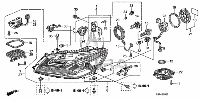 Headlight (2) for 2012 Acura RL #0