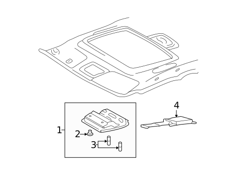 Overhead Console for 2003 Lexus ES300 #0