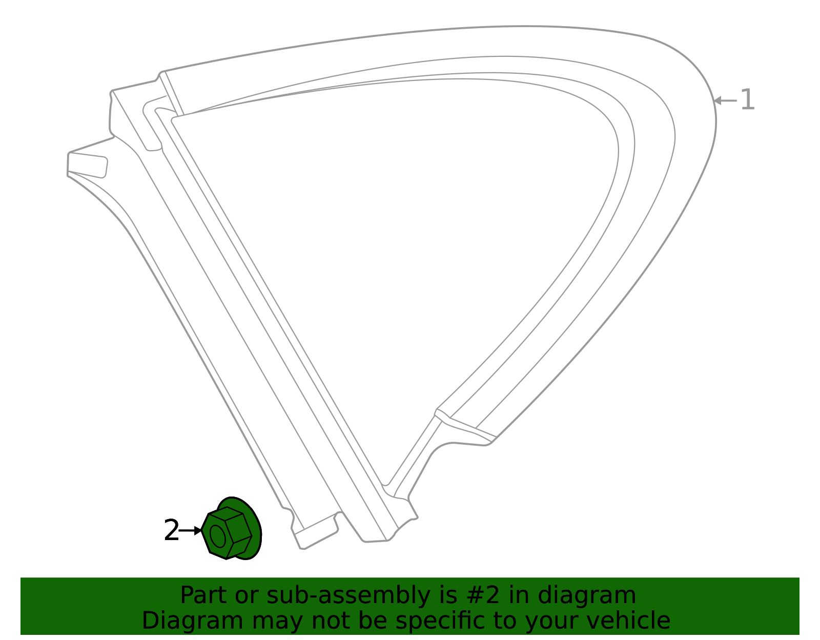 Quarter Glass Nut - Porsche (N-904-349-03)