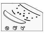 87360L3000 - Body: Molding for Kia Image