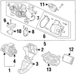 31112P0AA00 - Electrical: Alternator Mount Bracket for Honda: Accord, Odyssey Image