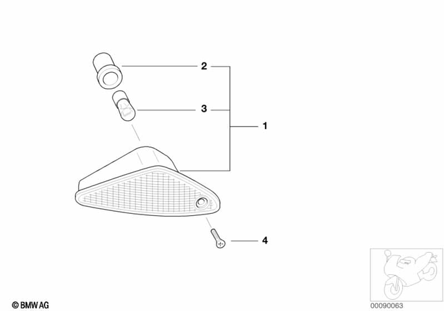 63137654889 - : Front Left Turn Indicator for BMW-Motorrad Image
