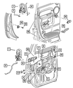 55276794AB - Doors and Related Parts: Rear Door Latch, Right for Mopar Image