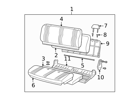 Front Seat Components for 1995 GMC K3500 Pickup #4