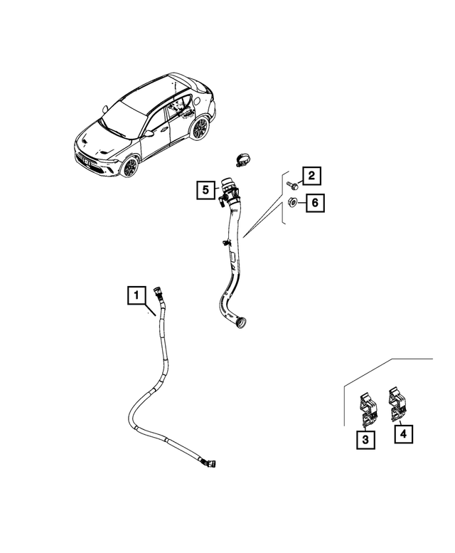 68498938AA - Fuel and Accelerator Pedal: Fuel Vapor Hose for Mopar Image image