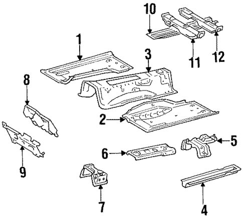 Floor & Rails for 1993 Lexus SC400 #0