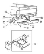 5FG80ZDRAE - Frames and Bumpers: Rear Bumper for Dodge: Ram 1500, Ram 2500, Ram 3500 Image
