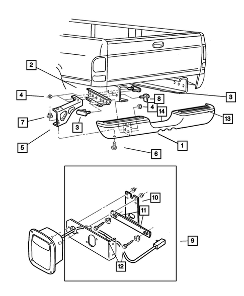 Rear Bumper and Fascia for 2002 Dodge Ram 2500 #0
