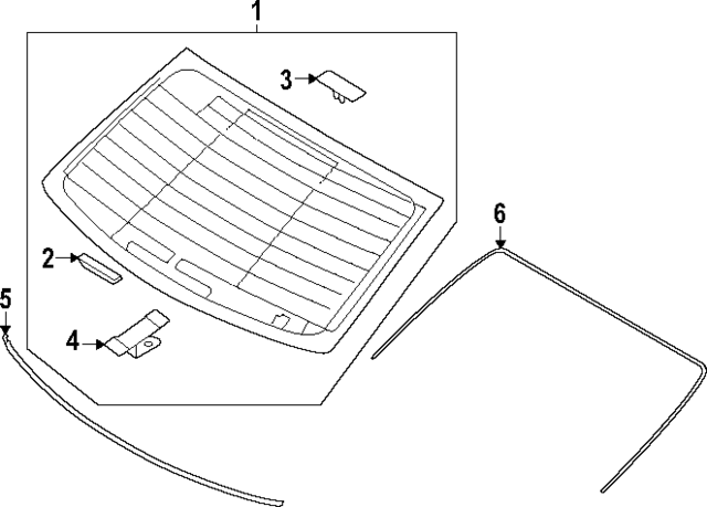 87110T1000 - : Back Glass for Hyundai Image