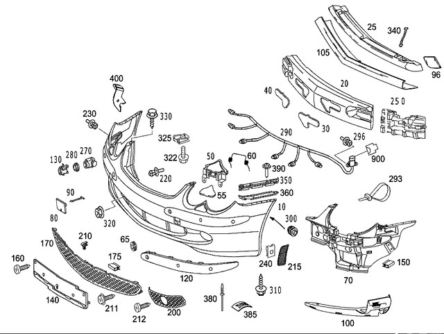 2308850925 - Attachment Parts: Trim for Mercedes-Benz: SL500, SL55 AMG, SL550, SL600, SL63 AMG, SL65 AMG Image image