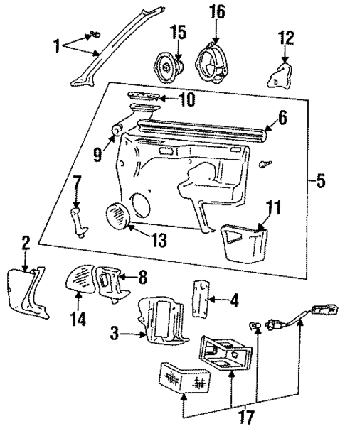 Pillar & Door Trim for 1993 Hyundai Elantra #0