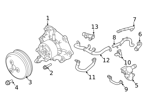 Water Pump for 2020 Land Rover Defender 90 #0