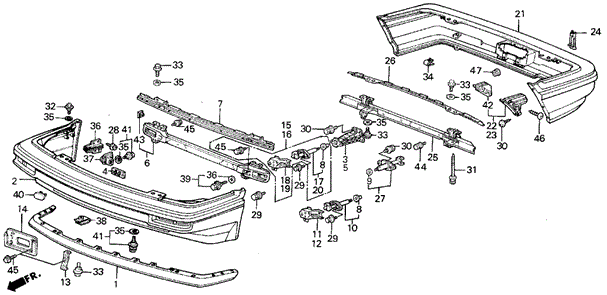 Bumper for 1987 Acura Integra #0