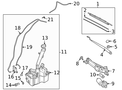 Wiper & Washer Components for 2022 Hyundai Tucson #0