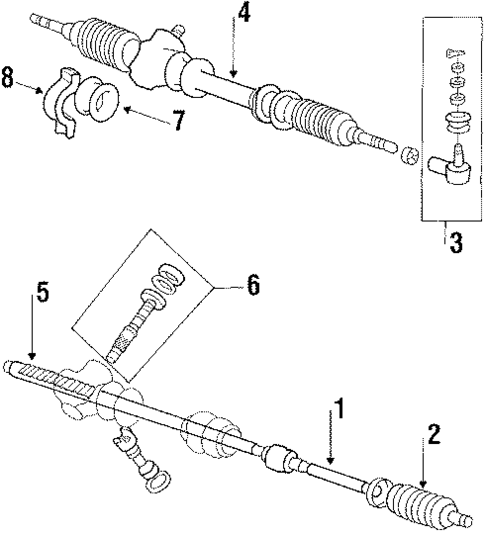 Steering Gear & Linkage for 1988 Mitsubishi Precis #0