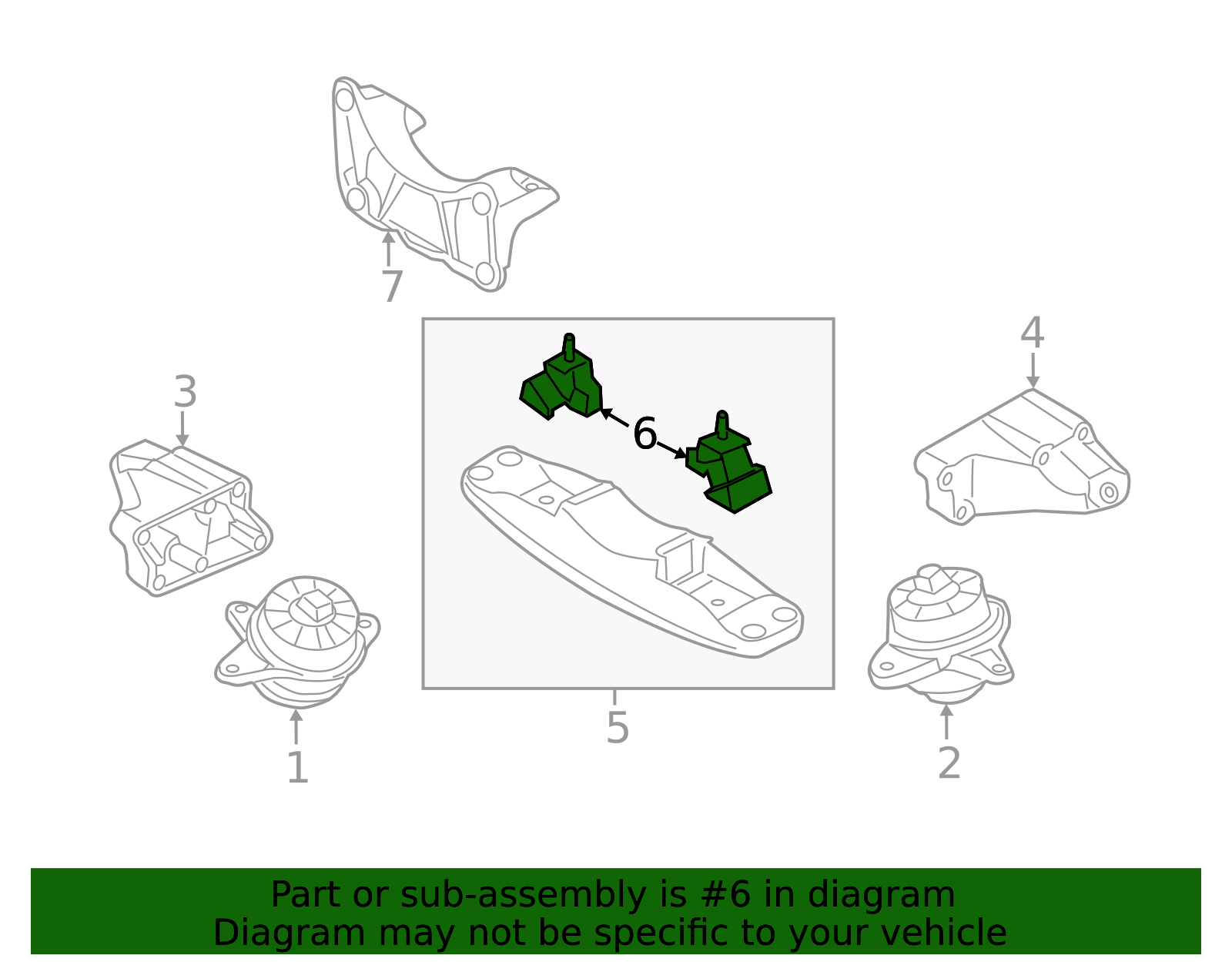2011-2015 Hyundai Equus Trans Mount 21832-3N300 | MotorMotor
