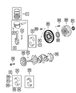 4663664 - Engine 2.7L Six Cylinder: Piston Pin Ring for Chrysler: 300, Concorde, Pacifica, PT Cruiser, Sebring, Town &amp; Country | Dodge: Avenger, Charger, Grand Caravan, Intrepid, Journey, Magnum, Neon, Nitro, Stratus Image