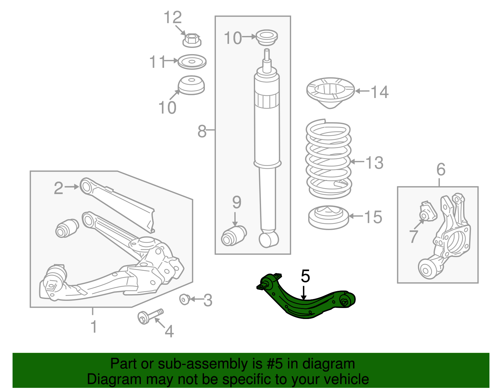 OEM 2006-2011 Honda Civic Upper Control Arm 52390-SNA-A00 | Honda ...