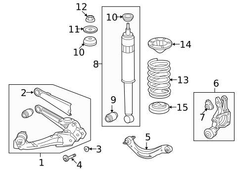 Rear Suspension for 2010 Honda Civic #1