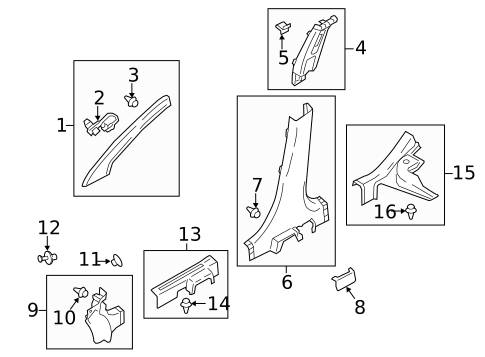 Interior Trim - Pillars for 2025 Mitsubishi Outlander #6