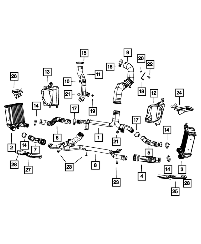 68074096AA - : Charged Air Cooler Bracket, Right for Mopar Image