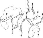 20258522 - Body: Inner Panel for Buick: Riviera | Cadillac: Eldorado | Oldsmobile: Toronado Image