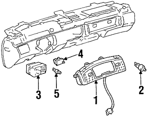 Cluster & Switches for 1993 Cadillac Eldorado #0