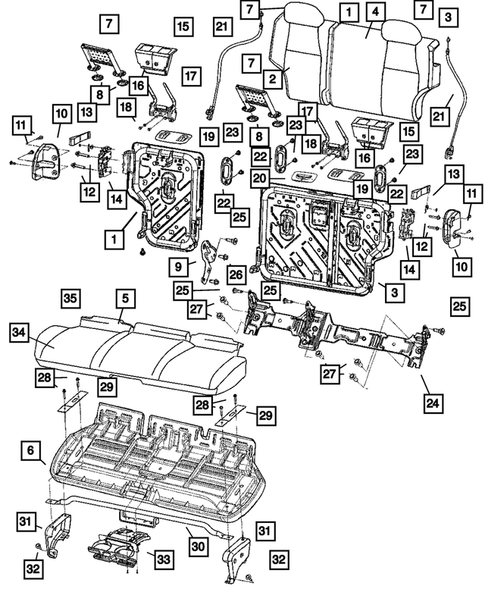 Rear Seats and Attaching Parts for 2006 Jeep Grand Cherokee #5