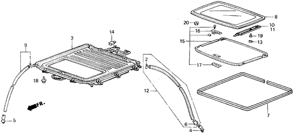 Sliding Roof (1) for 1990 Acura Legend #0