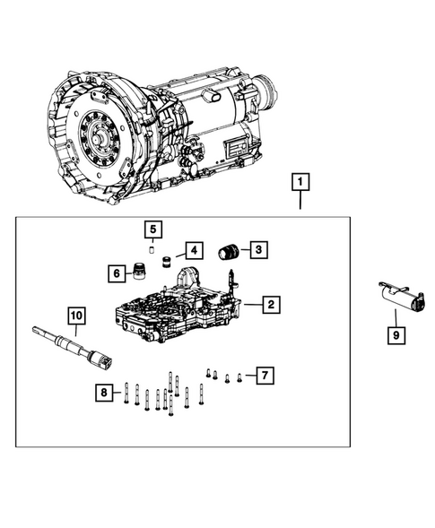 Valve Body, Accumulator, Solenoid and Parking Sprag for 2026 Jeep Wrangler #0