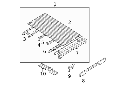 Floor - Pick UP Box for 2003 Nissan Frontier #0