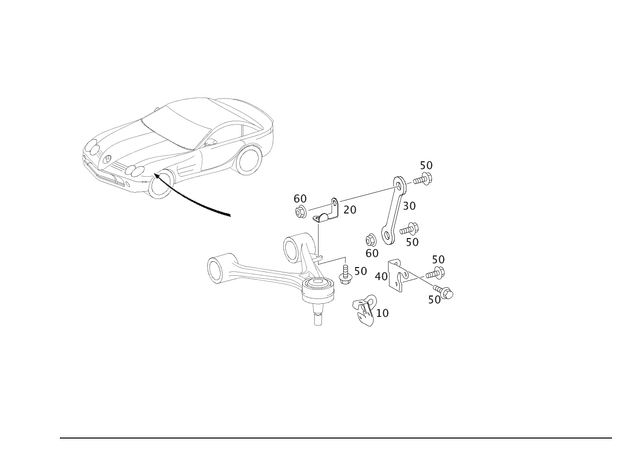 1993310340 - Front Axle: Holder for Mercedes-Benz Image image