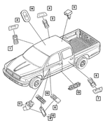 5HS78XDBAF - Electrical: Power Window/door Lock Switch Bezel for Mopar Image
