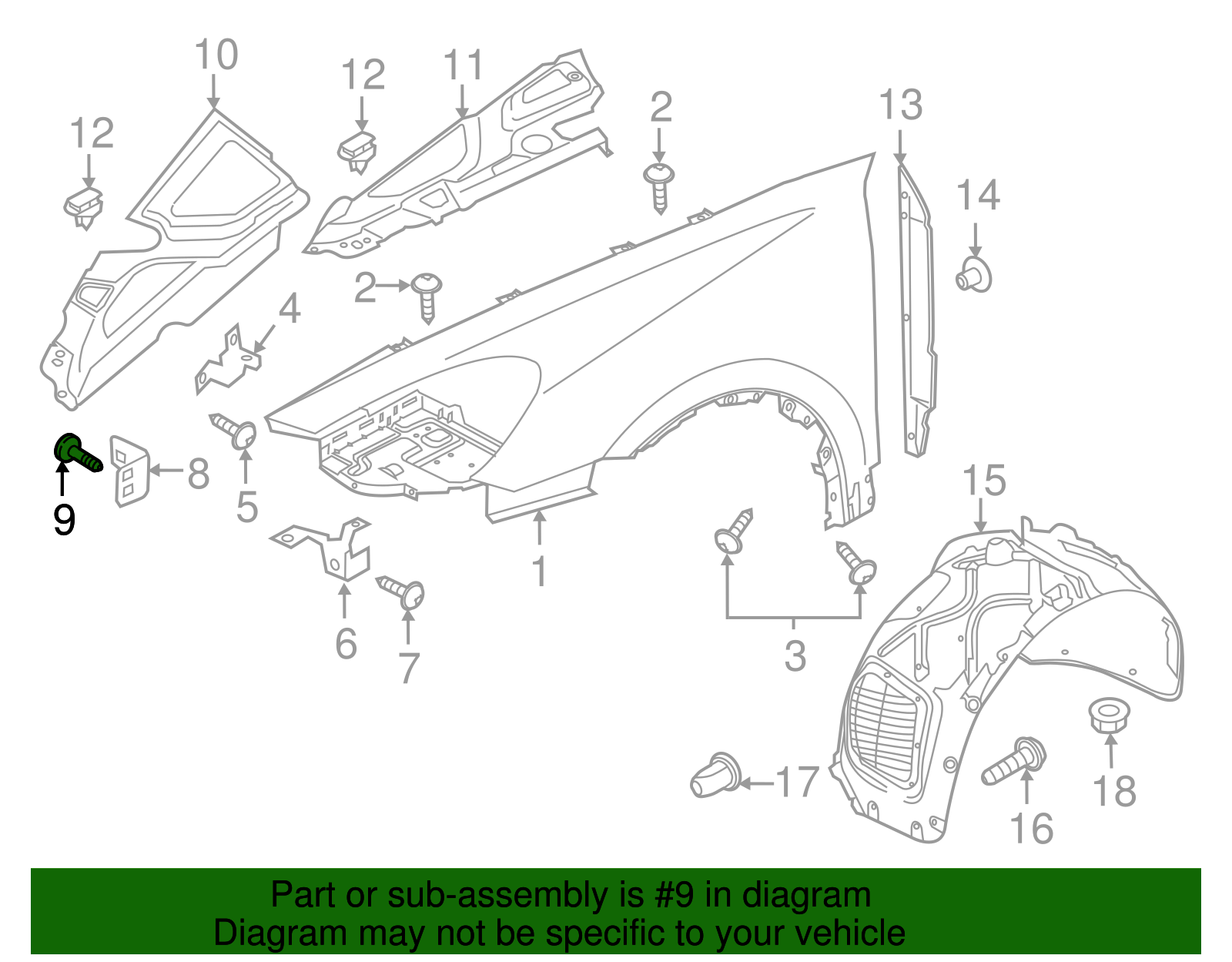 Fender Bolt - Porsche (N-907-809-04)