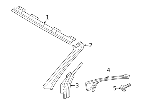 Windshield Header & Components for 2018 Audi A3 Quattro #0