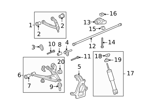 Suspension Components for 2010 Hummer H3T #0