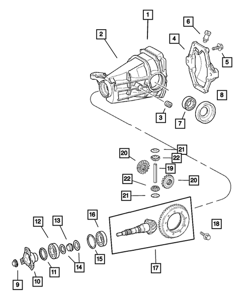 Differential and Housing for 2004 Chrysler Crossfire #0