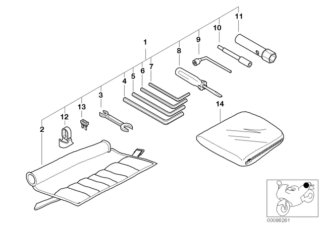 71117691412 - : Car Tool - R1150R for BMW-Motorrad Image