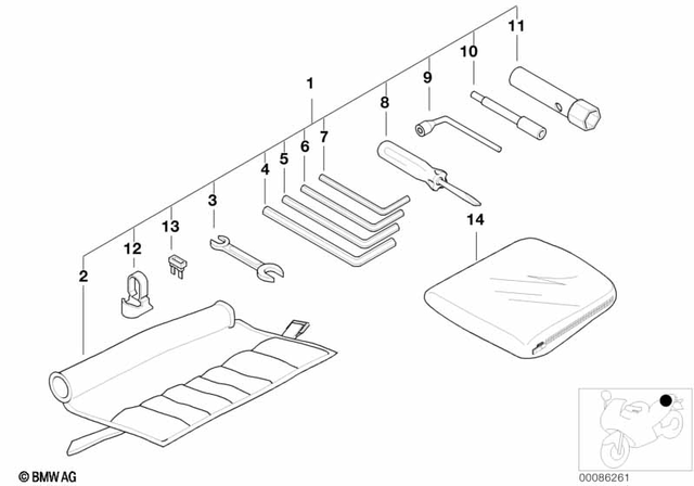 71117676542 - Parts and Accessories for Engine / Chassis: Car Tool - R28 for BMW-Motorrad Image
