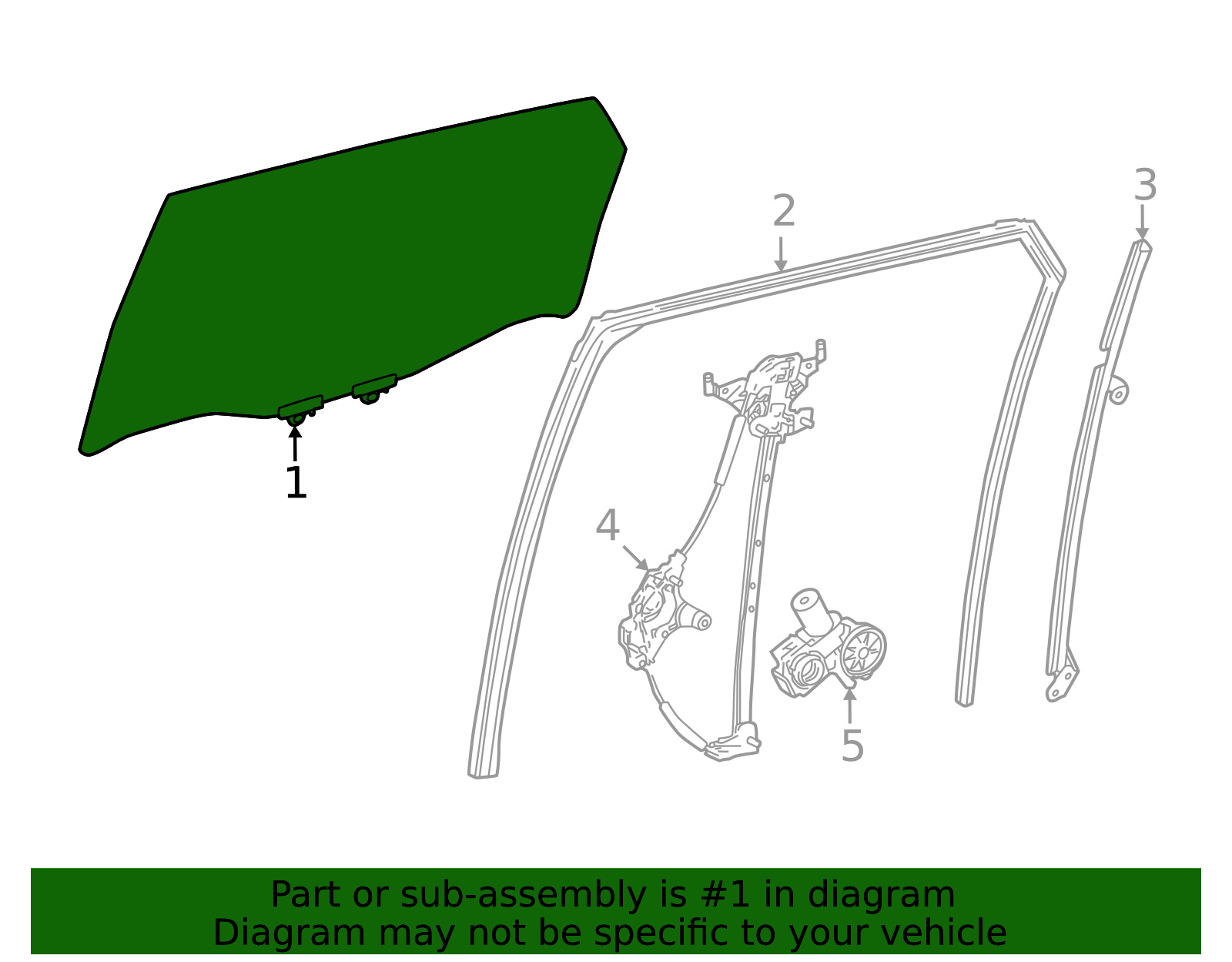 2023-2024 Toyota bZ4X Movable Glass 68103-42280 | MotorMotor