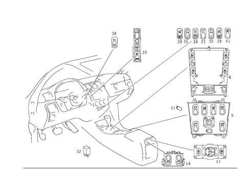 Switch for 2002 Mercedes-Benz ML320 #1