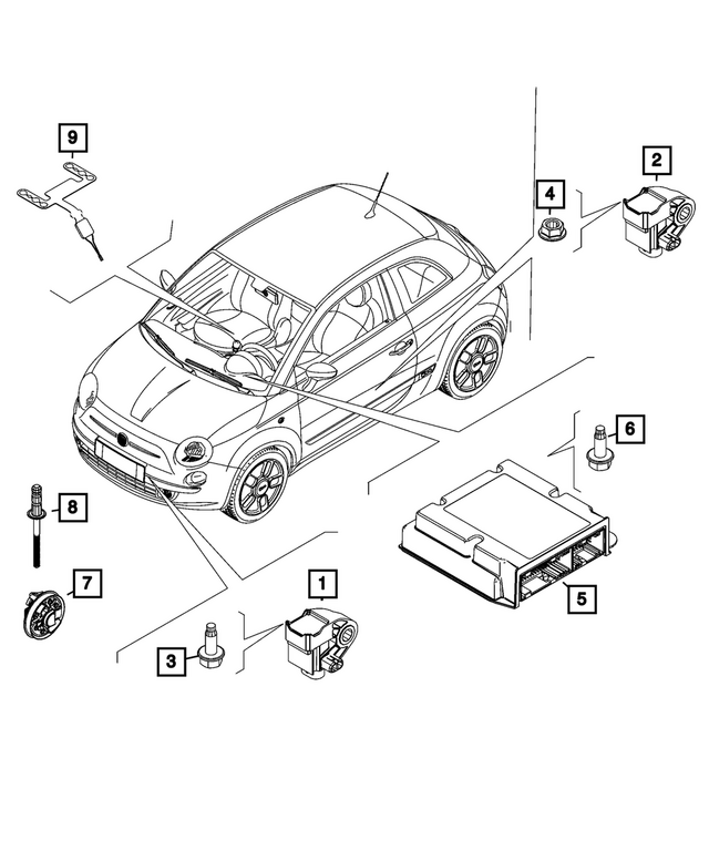 68720064AA - : Side Airbag Impact Sensor for Mopar Image