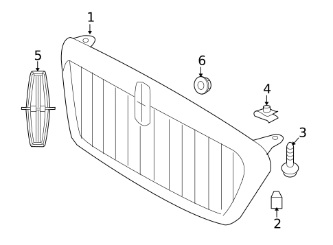 Grille & Components for 2006 Lincoln Mark LT #0