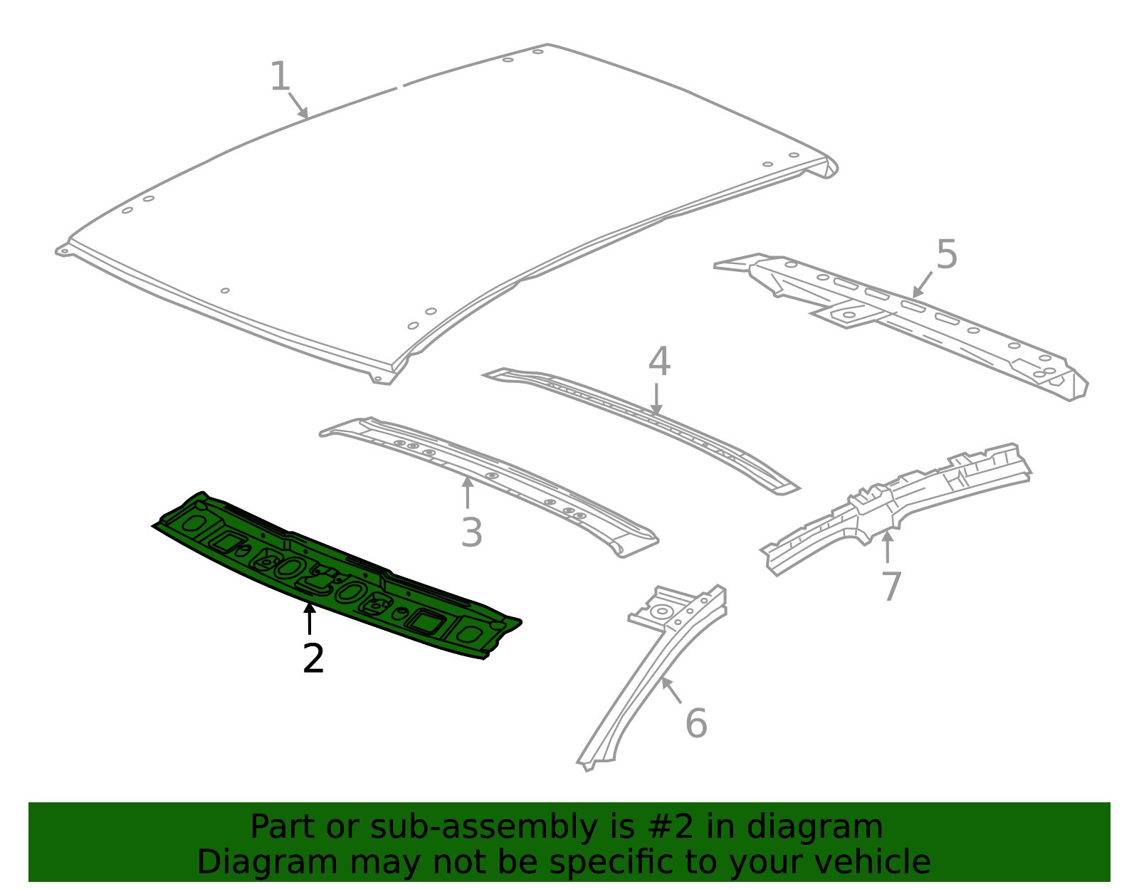 2016-2022 Chevrolet Spark Roof Front Header Panel 95242084 GM ...