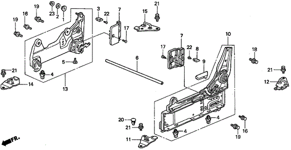 Left Middle Seat Components (Removable) for 1997 Honda Odyssey #0