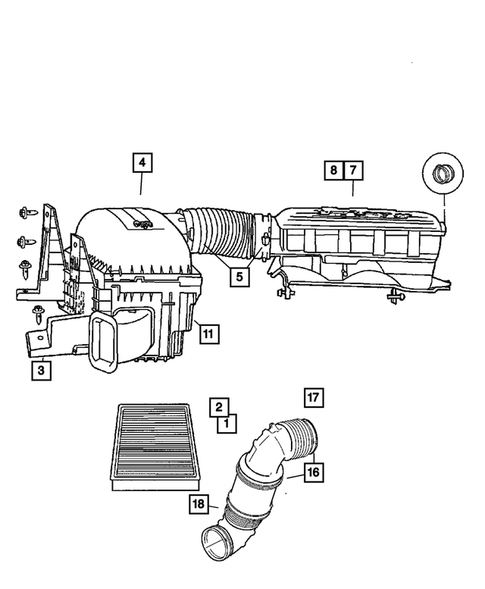 Air Cleaner for 2005 Dodge Ram 3500 #0