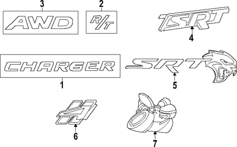 Exterior Trim - Trunk for 2020 Dodge Charger #0