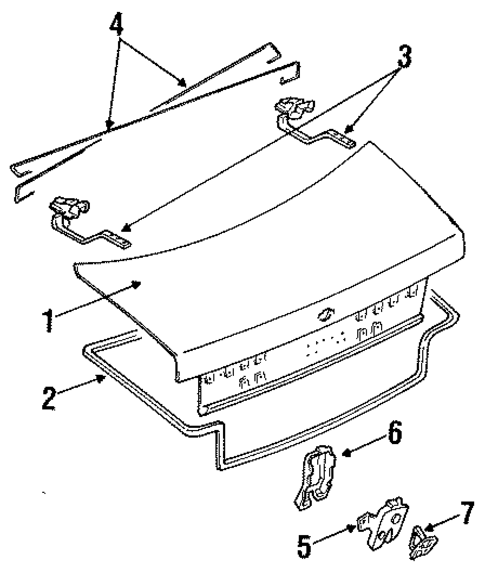 Trunk for 1991 Mazda Protege #0