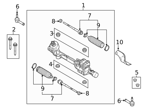 Steering Gear & Linkage for 2010 Lincoln MKT #1