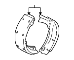 19152686 - Brakes: Drum Brake Shoe for Buick: Century, LeSabre, Park Avenue, Regal | Cadillac: 60 Special, DeVille, Fleetwood | Chevrolet: Cavalier, Lumina, Lumina APV, Monte Carlo, Venture | Oldsmobile: 88, 98, Cutlass, Cutlass Ciera, Cutlass Cruiser, Cutlass Supreme, Intrigue, LSS, Regency, Silhouette | Pontiac: Bonneville, Grand Prix, Montana, Trans Sport Image